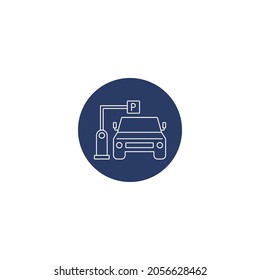 Road Car parking icon vector