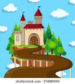 Road to the castle illustration