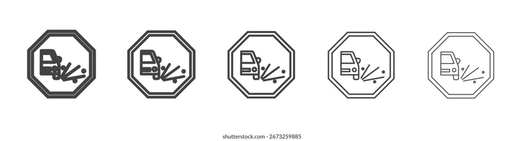 Straße Chipping Symbol einfache Illustration Sammlung Symbol