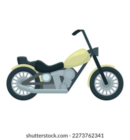 Vector de caricatura de icono del helicóptero de carretera. Moto de ciclismo. Clásico de Custodia