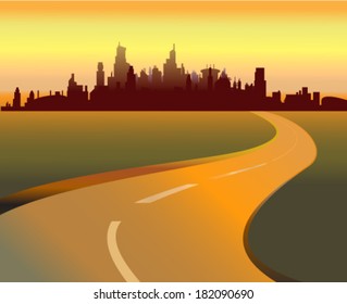 road and city 