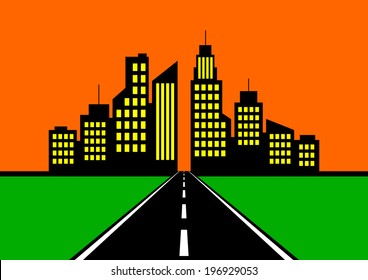 Road to city