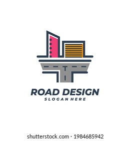 Road City logo vector template, Creative Road logo design concepts
