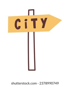Ilustración del vector de señalización de navegación de la ciudad de carretera