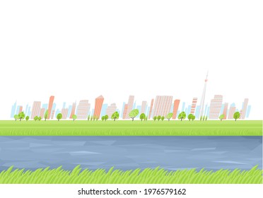 Road and city.Vector illustration that is easy to edit.