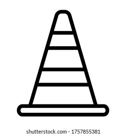 Road closed, cone vector - worker tool icons