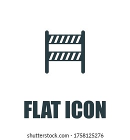 Road closed glyph icon vector on white background. Flat vector road closed icon symbol sign from modern signaling collection for mobile concept and web apps design.