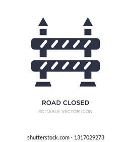 road closed icon on white background. Simple element illustration from Signaling concept. road closed icon symbol design.