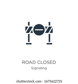 Road closed icon vector. Trendy flat road closed icon from signaling collection isolated on white background. Vector illustration can be used for web and mobile graphic design, logo, eps10