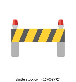 road closed street barrier on road colored icon. Element of colored construction sign for mobile concept and web apps. Color street barrier icon can be used for web and mobile on white background