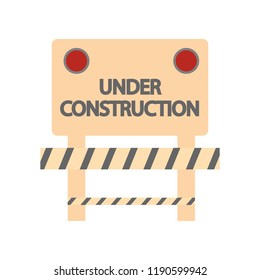 road closed street barrier on road colored icon. Element of colored construction sign for mobile concept and web apps. Color street barrier icon can be used for web and mobile on white background