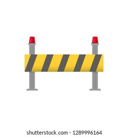 Road Closed Street Barrier On Road Stock Vector (Royalty Free) 1255911874