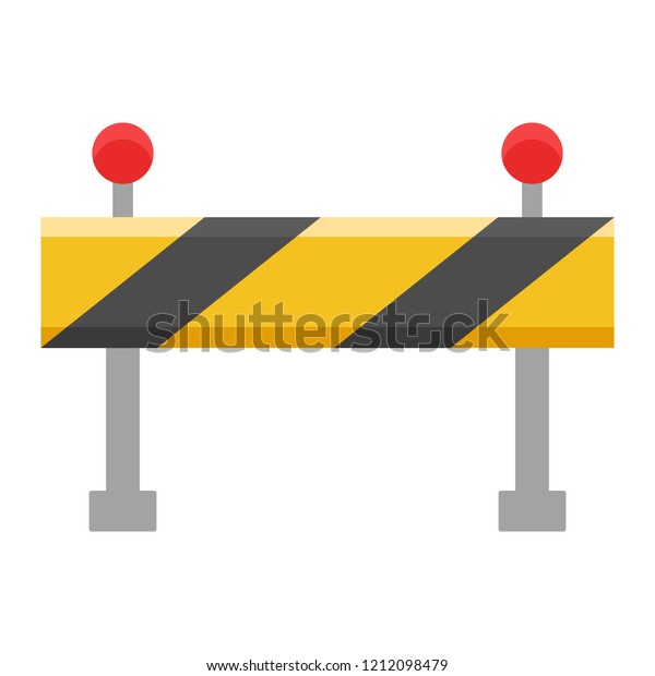 Road Closed Street Barrier On Road Stock Vector (Royalty Free ...