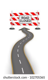 Road closed vector illustration