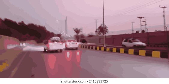 Fondo nuevo en la carretera
