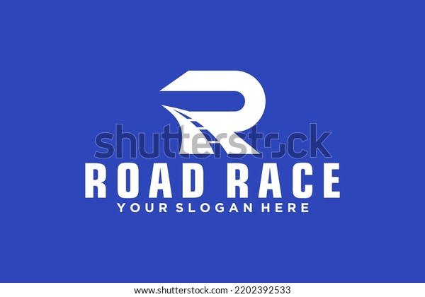 road combination letter R logo design, for\
automotive, racing and\
workshop