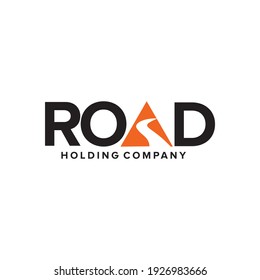 Road company logo design vector template