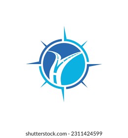 Road Compass View Logo Design