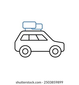 road concept line icon. Simple element illustration.road concept outline symbol design.