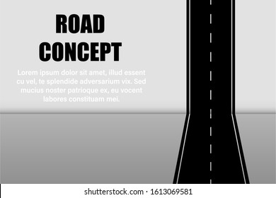 road concept mock up copy space vector illustration