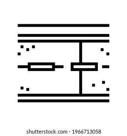 road concrete line icon vector. road concrete sign. isolated contour symbol black illustration