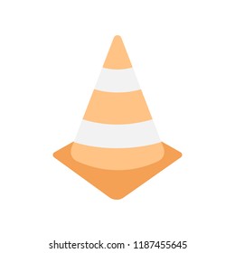 road cone colored icon. Element of colored construction sign for mobile concept and web apps. Color road cone icon can be used for web and mobile
