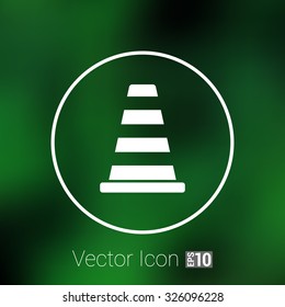 road cone fence icon vector button logo symbol.