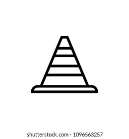road cone icon. Element of navigation for mobile concept and web apps. Thin line road cone icon can be used for web and mobile on white background