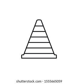 road cone icon. Element of traffic signs icon for mobile concept and web apps. Thin line road cone icon can be used for web and mobile on white background