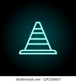 road cone icon. Elements of Navigation in neon style icons. Simple icon for websites, web design, mobile app, info graphics