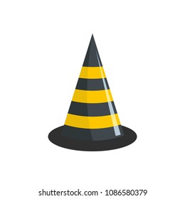 Road cone icon. Flat illustration of road cone vector icon for web