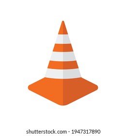 Road cone icon. Flat illustration of road cone vector icon for web design