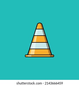 Straßenkegel-Symbol. Flache Illustration von Straßenkegel, Vektorsymbol für Webdesign
