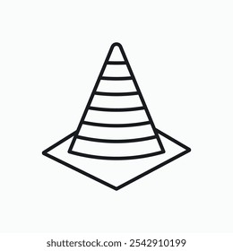 Road cone icon. isolated simple vector icon on white background. EPS10