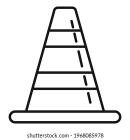 Road cone icon. Outline Road cone vector icon for web design isolated on white background