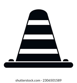Road cone icon simple vector. Parking space. Street traffic