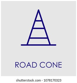 road cone icon vector