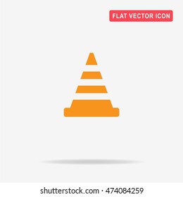 Road cone icon. Vector concept illustration for design.