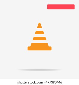 Road Cone Icon. Vector Concept Illustration For Design.