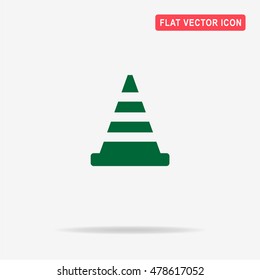Road cone icon. Vector concept illustration for design.