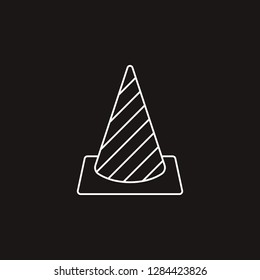 road cone icon. road cone vector design. sign design