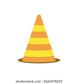 Ilustração do vetor do ícone de cone de estrada. Equipamento de sinalização de tráfego, infraestrutura e ícone de manutenção ilustração vetorial. 