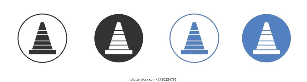 Icono de cono de carretera para Diseño web. pixel Iconos planos perfectos