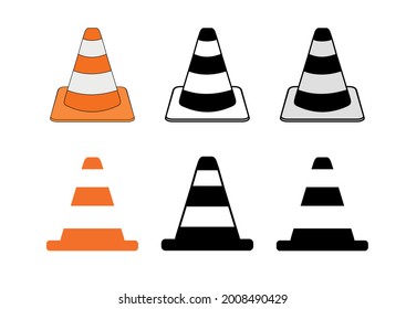 road cone on a white background