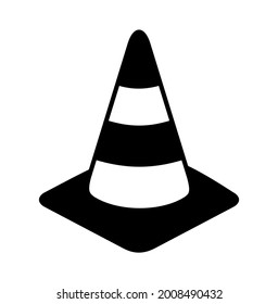 cono de carretera sobre fondo blanco