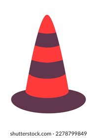 Icono de señal de cono de carretera. Ilustración del vector