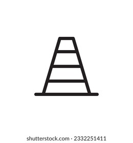 Road cone vector icon. Road cone flat sign design. Road cone symbol pictogram. UX UI icon