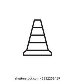 Straßenkegel, Vektorsymbol. Straßenkegel-Flachzeichnung Design. Straßenkegel-Symbol Piktogramm. UX-UI-Symbol