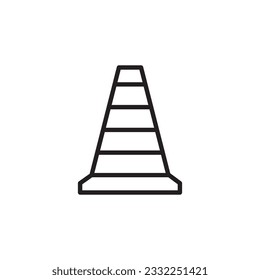 Road cone vector icon. Road cone flat sign design. Road cone symbol pictogram. UX UI icon