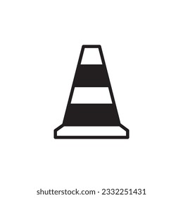 Road cone vector icon. Road cone flat sign design. Road cone symbol pictogram. UX UI icon